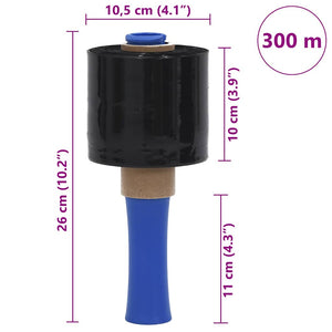 Stretch Films 10 τεμάχια Μαύρο 23 μm 10 cm x 300 m - Pakobazaar