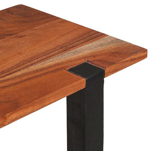 Τραπέζι κονσόλας με ράφι Καφέ και Μαύρο 110 x 30 x 75 εκ