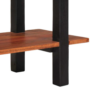 Τραπέζι κονσόλας με ράφι Καφέ και Μαύρο 110 x 30 x 75 εκ