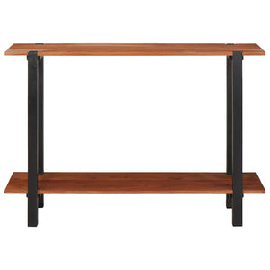 Τραπέζι κονσόλας με ράφι Καφέ και Μαύρο 110 x 30 x 75 εκ