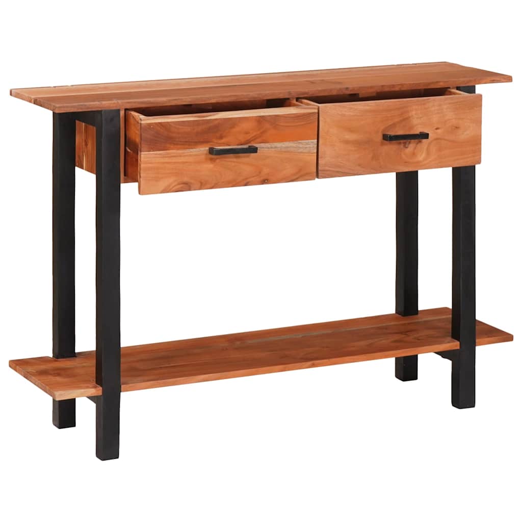 Τραπέζι κονσόλας με συρτάρι Καφέ και Μαύρο 110 x 30 x 75 εκ - Pakobazaar