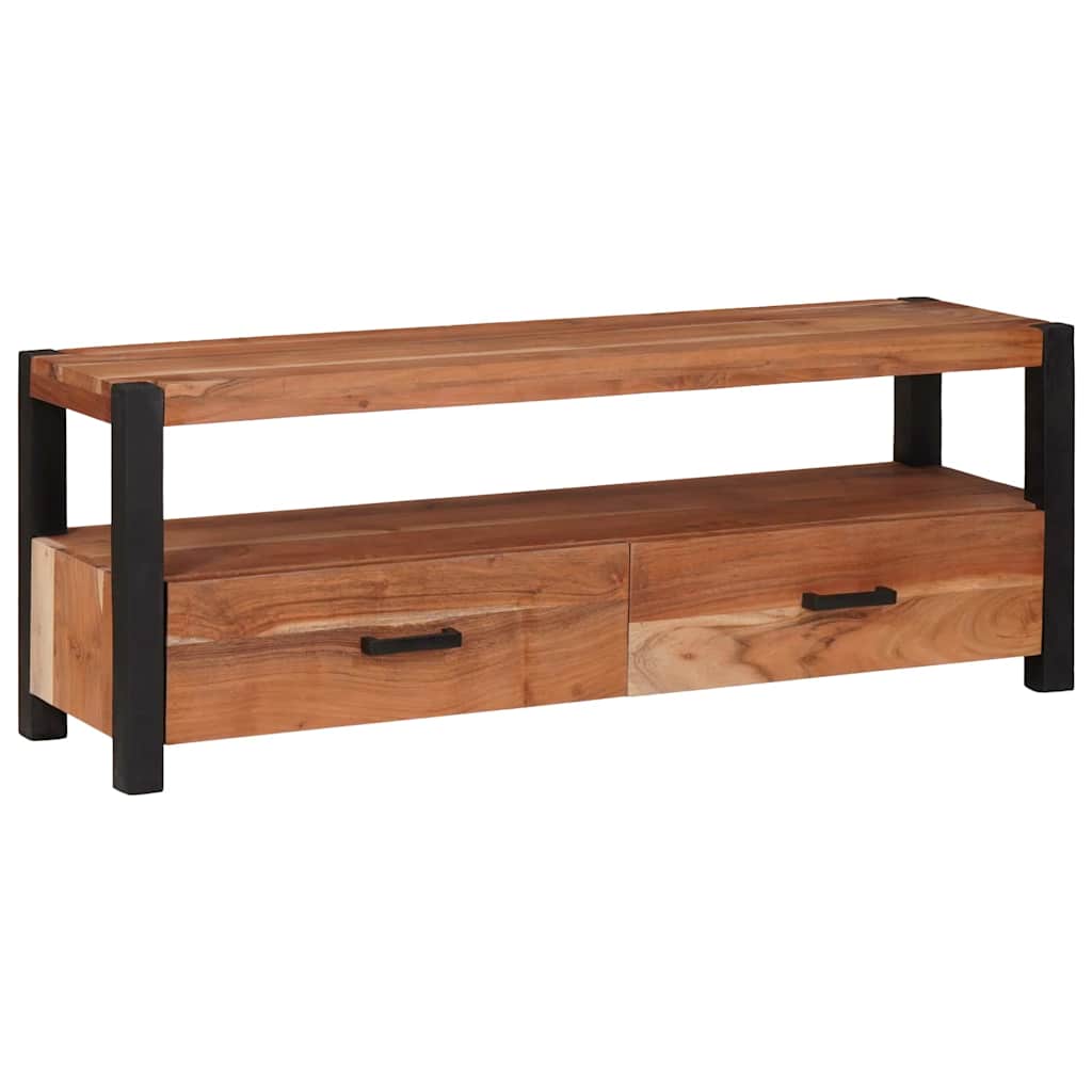 Ντουλάπι TV με συρτάρι Καφέ 110 x 30 x 40 cm Μασίφ ξύλο ακακίας