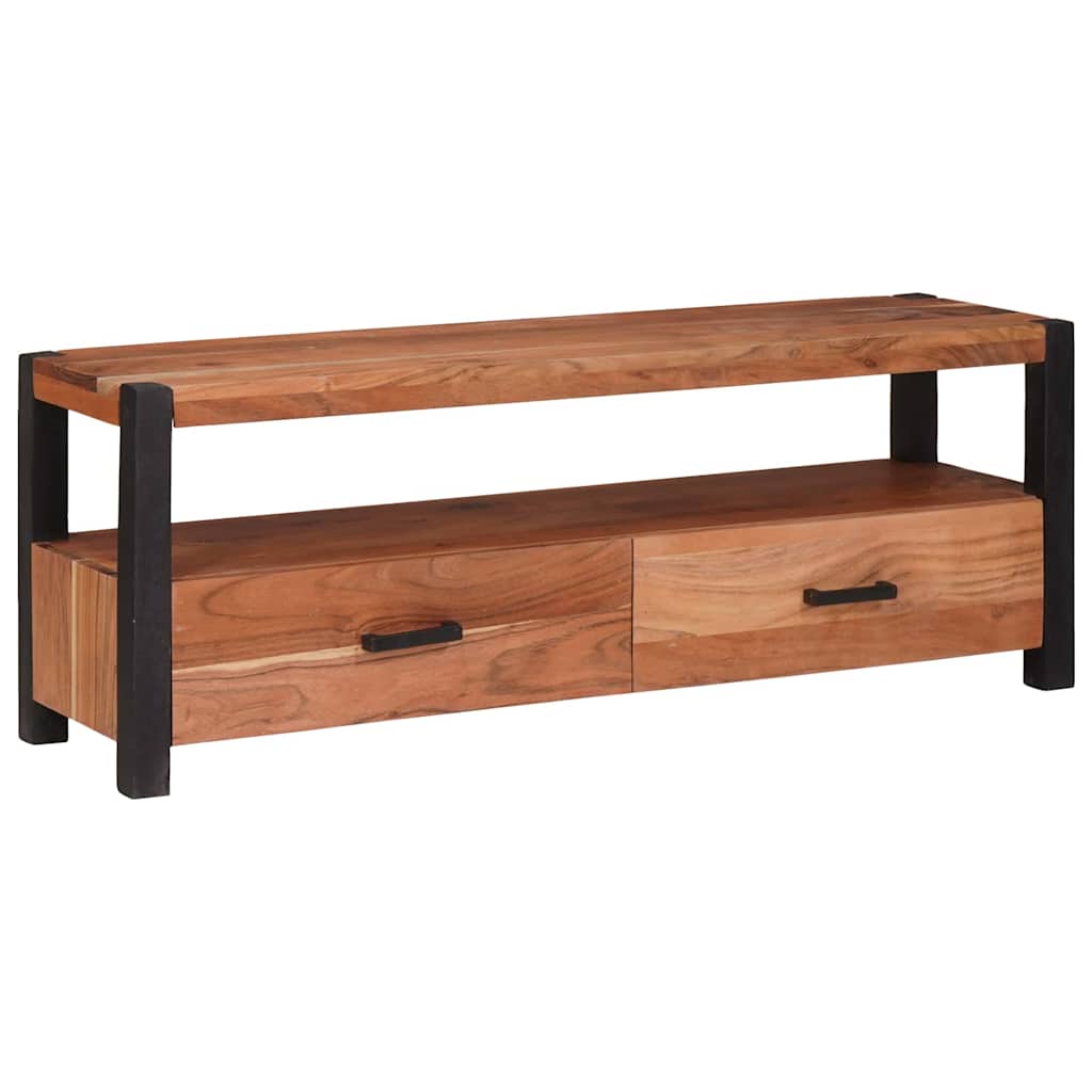 Ντουλάπι TV με συρτάρι Καφέ 110 x 30 x 40 cm Μασίφ ξύλο ακακίας