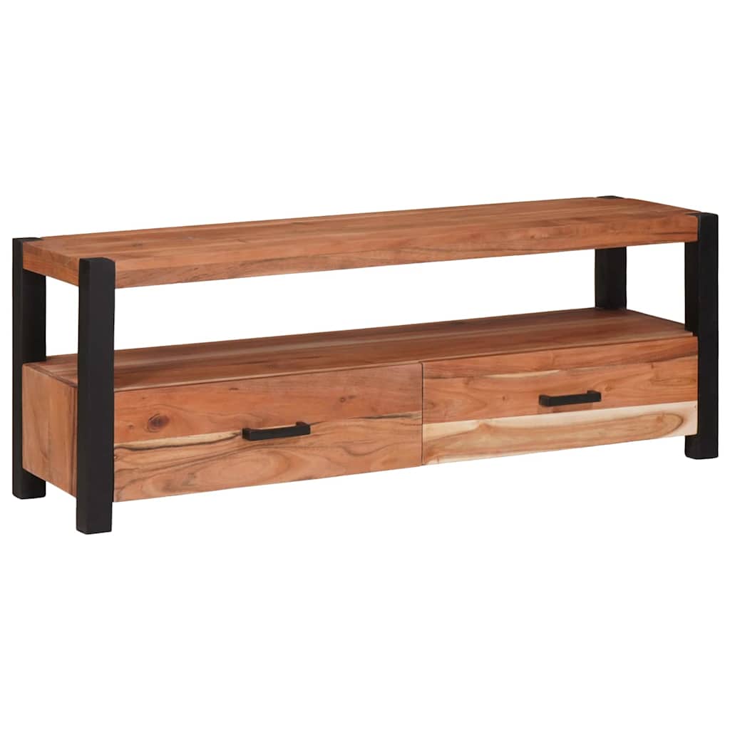 Ντουλάπι TV με συρτάρι Καφέ 110 x 30 x 40 cm Μασίφ ξύλο ακακίας