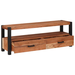 Ντουλάπι TV με συρτάρι Καφέ 110 x 30 x 40 cm Μασίφ ξύλο ακακίας