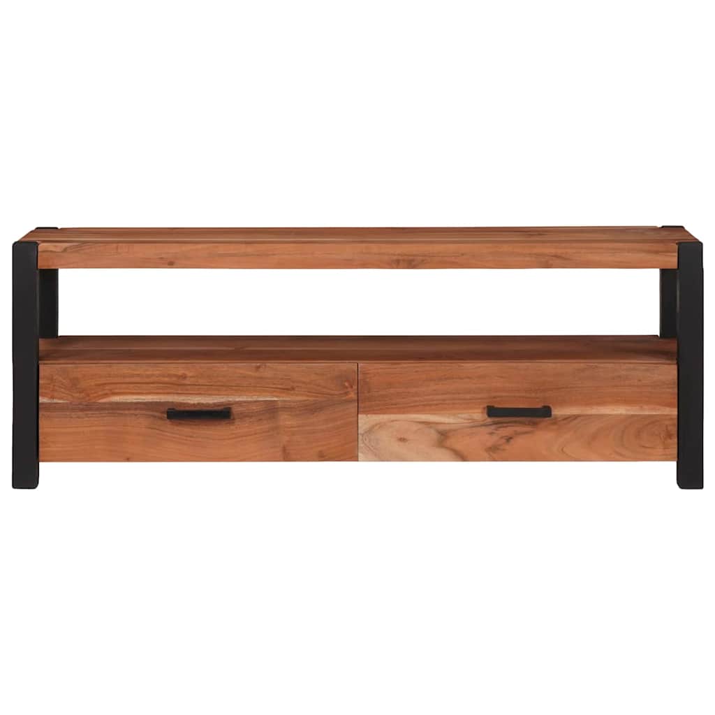 Ντουλάπι TV με συρτάρι Καφέ 110 x 30 x 40 cm Μασίφ ξύλο ακακίας