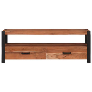 Ντουλάπι TV με συρτάρι Καφέ 110 x 30 x 40 cm Μασίφ ξύλο ακακίας