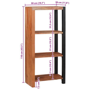 Ράφι Βιβλίων Καφέ 70 x 30 x 110 εκ Στερεό Ξύλο Ακακίας - Pakobazaar