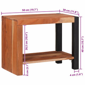 Ράφι Βιβλίων Καφέ 50 x 30 x 40 εκ. Στερεό Ξύλο Ακακίας