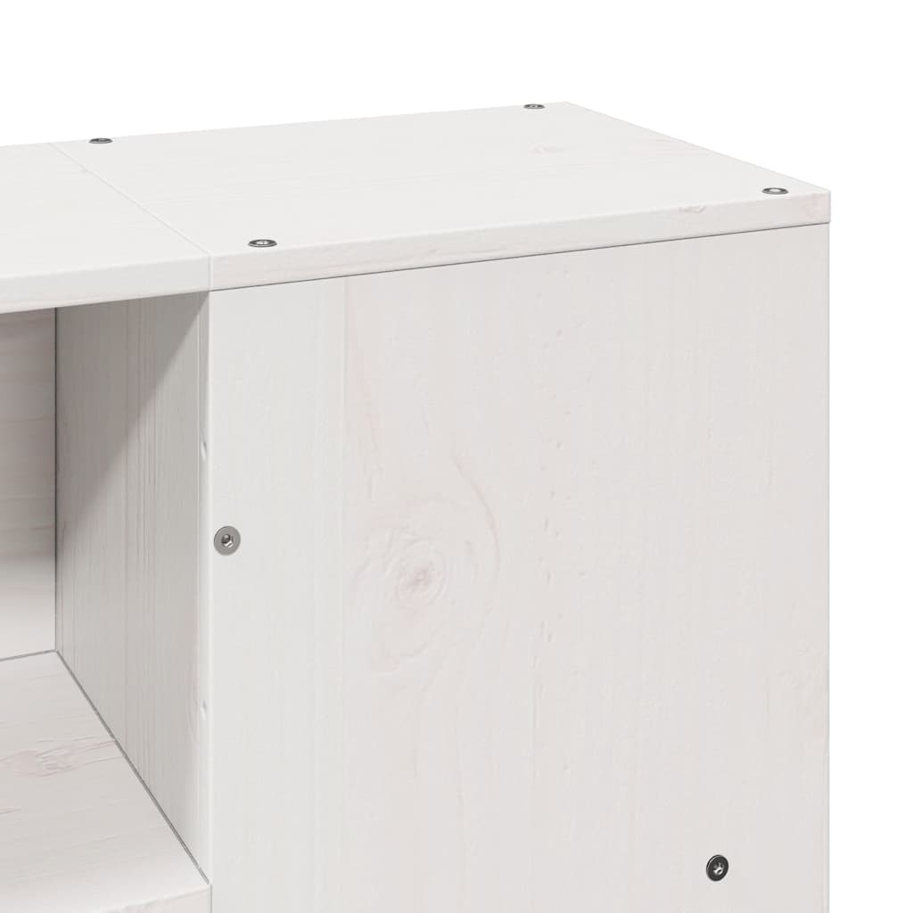 Κρεβάτι Βιβλιοθήκη Χωρίς Στρώμα 120x190 εκ Μασίφ Ξύλο Πεύκου