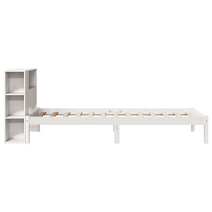 Κρεβάτι Βιβλιοθήκη Χωρίς Στρώμα 90x200 εκ Μασίφ Ξύλο Πεύκου