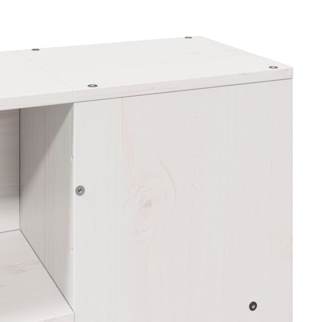 Κρεβάτι Βιβλιοθήκη Χωρίς Στρώμα 120x200 εκ Μασίφ Ξύλο Πεύκο