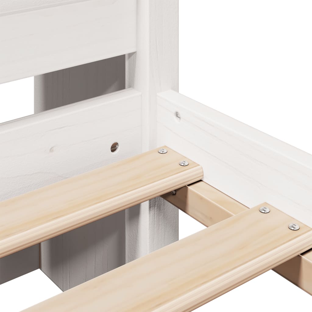 Κρεβάτι Βιβλιοθήκη Χωρίς Στρώμα 150x200 εκ Μασίφ Ξύλο Πεύκου