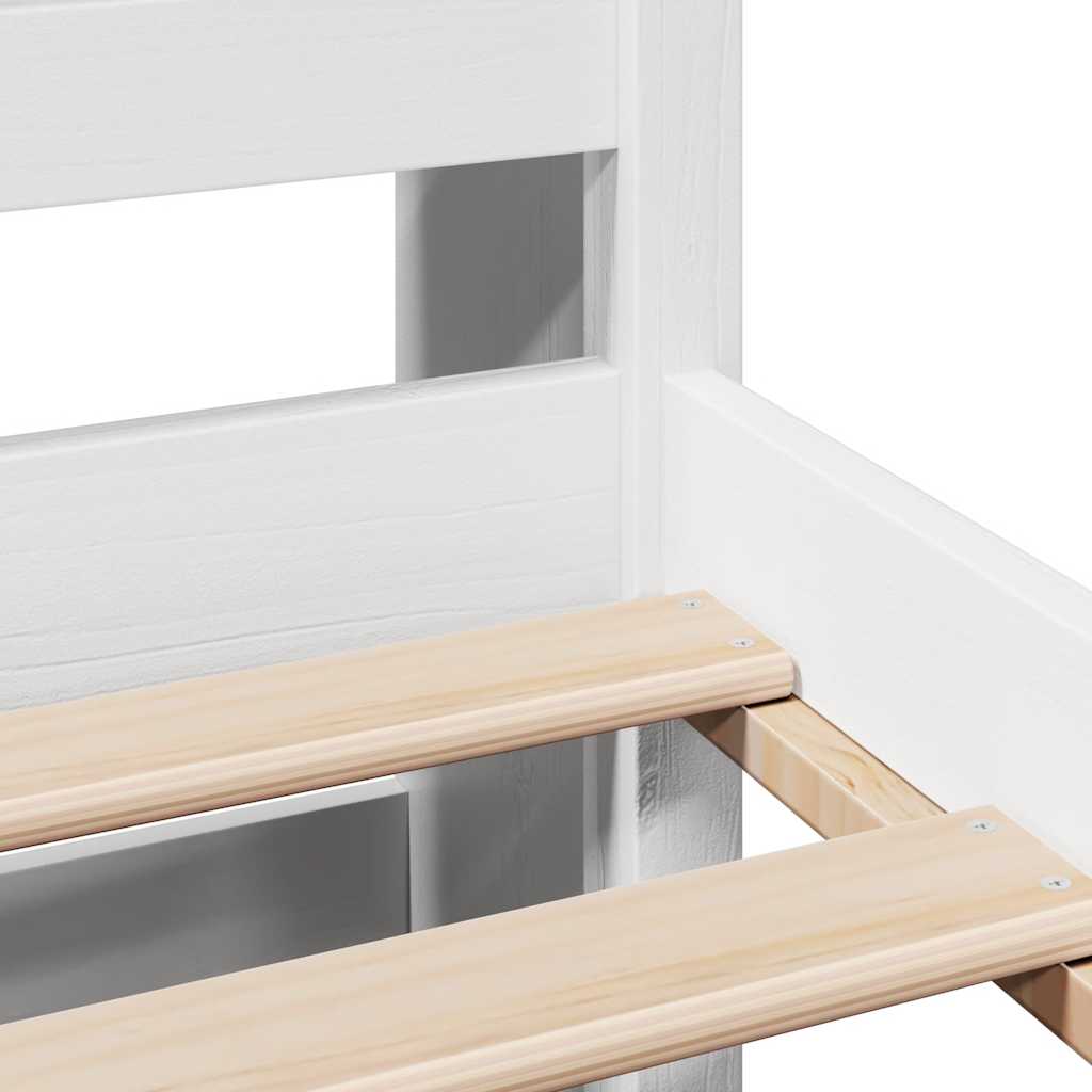 Κρεβάτι Βιβλιοθήκη Χωρίς Στρώμα 150x200 εκ Μασίφ Ξύλο Πεύκου