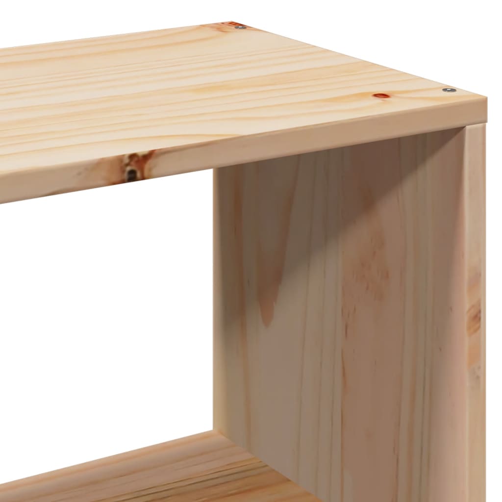 Κρεβάτι Βιβλιοθήκη Χωρίς Στρώμα 140x200 εκ Μασίφ Ξύλο Πεύκο - Pakobazaar