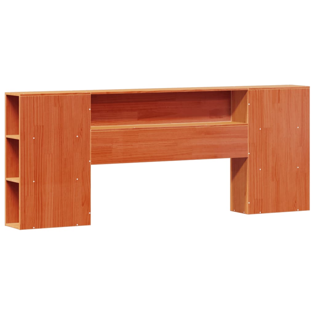 Κρεβάτι Βιβλιοθήκη Χωρίς Στρώμα 180x200 εκ Μασίφ Ξύλο Πεύκου