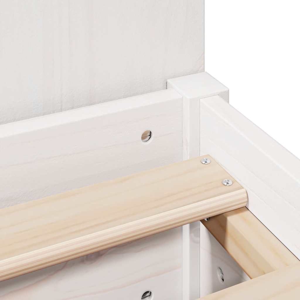 Κρεβάτι Βιβλιοθήκη Χωρίς Στρώμα 160x200 εκ Μασίφ Ξύλο Πεύκου