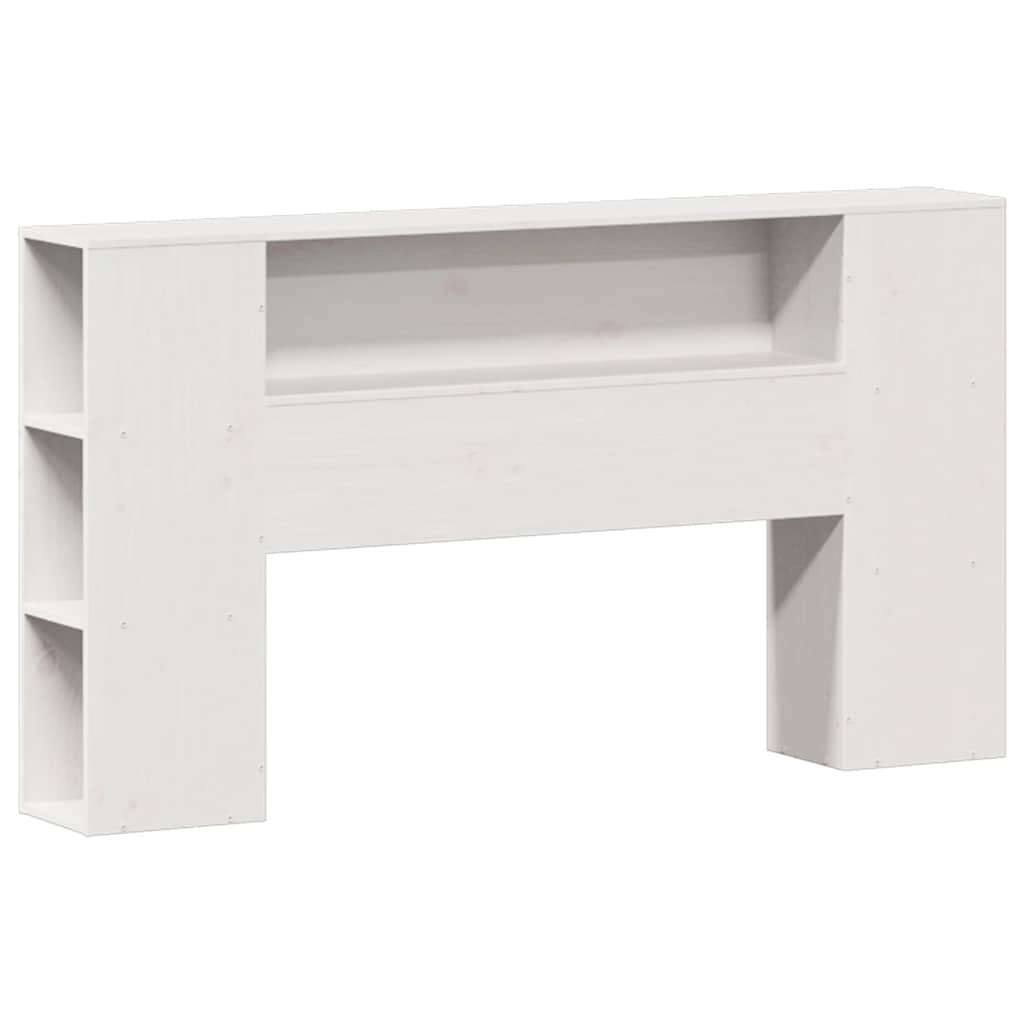 Κρεβάτι Βιβλιοθήκη Χωρίς Στρώμα 140x190 εκ Μασίφ Ξύλο Πεύκου - Pakobazaar