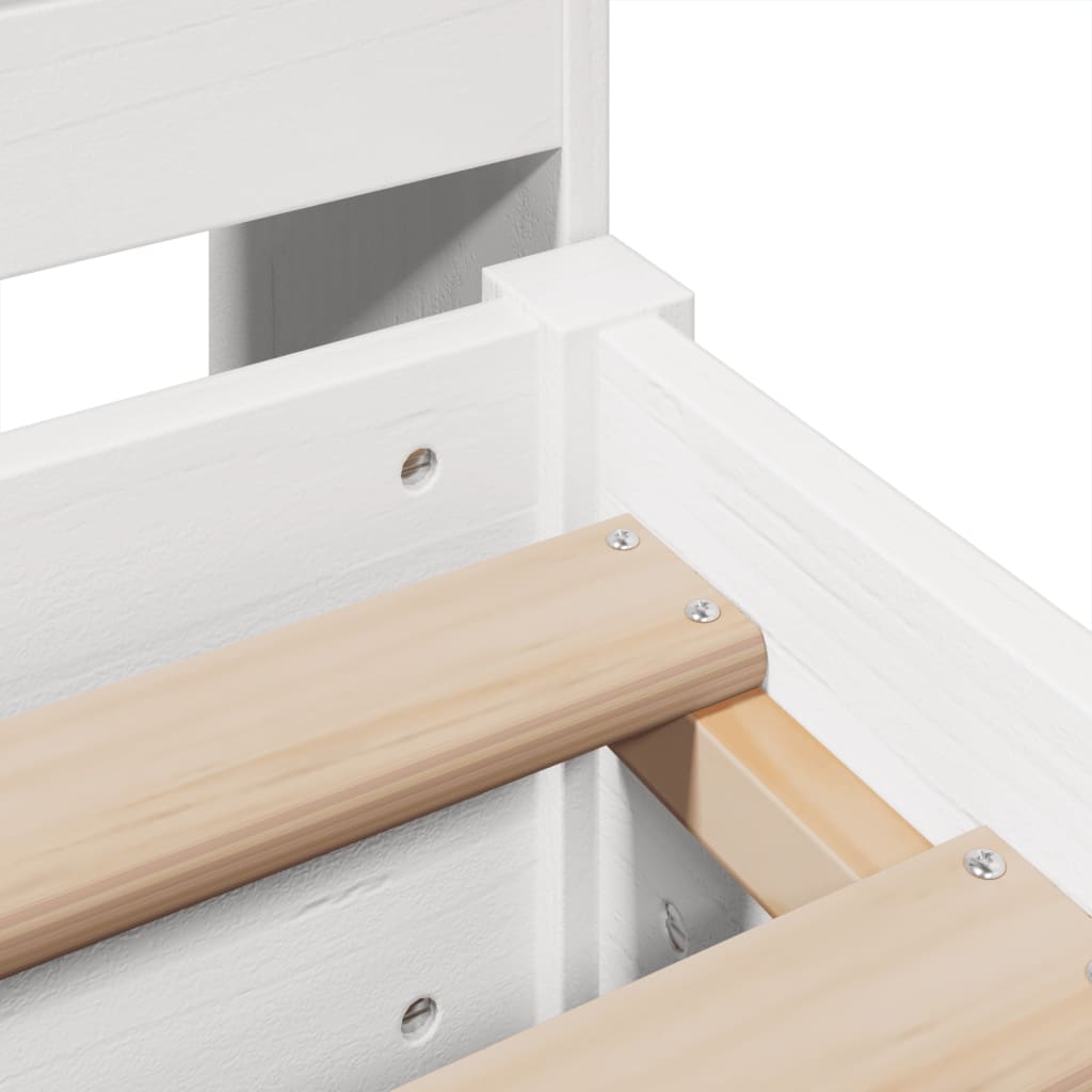 Σκελετός Κρεβ. Χωρίς Στρώμα Λευκό 180x200 εκ Μασίφ Πεύκο