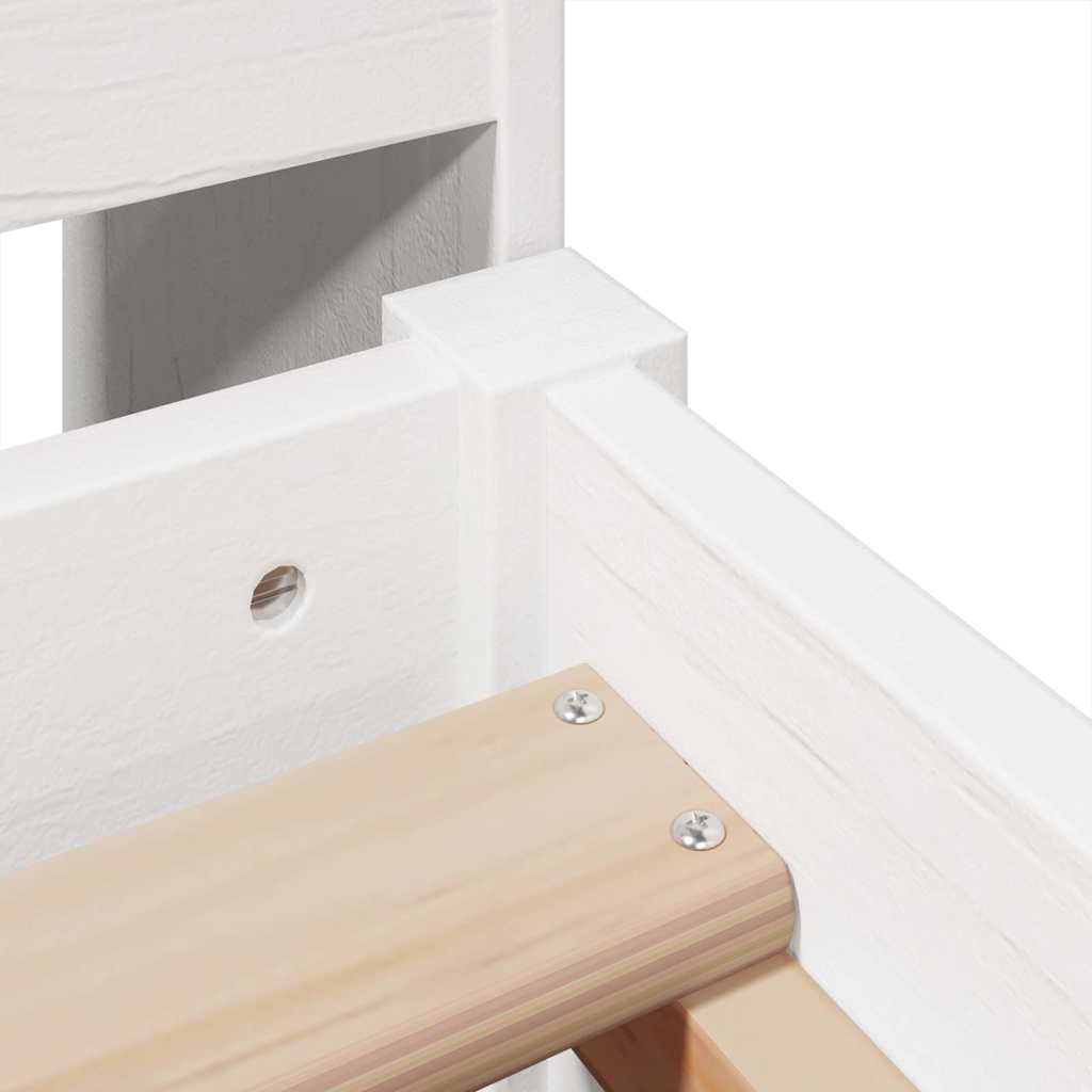 Σκελετός Κρεβ. Χωρίς Στρώμα Λευκό 90x190 εκ Μασίφ Πεύκο