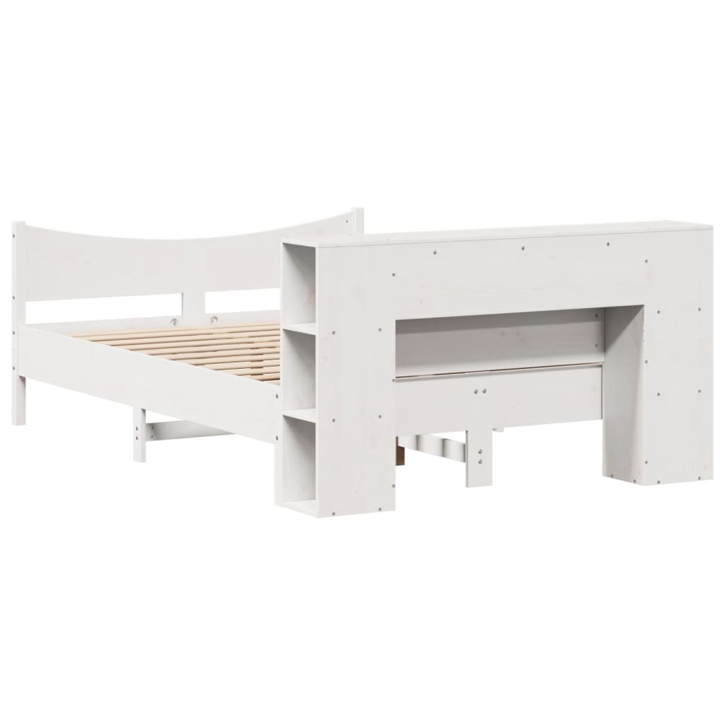 Σκελετός Κρεβ. Χωρίς Στρώμα Λευκό 120x190 εκ Μασίφ Πεύκο - Pakobazaar