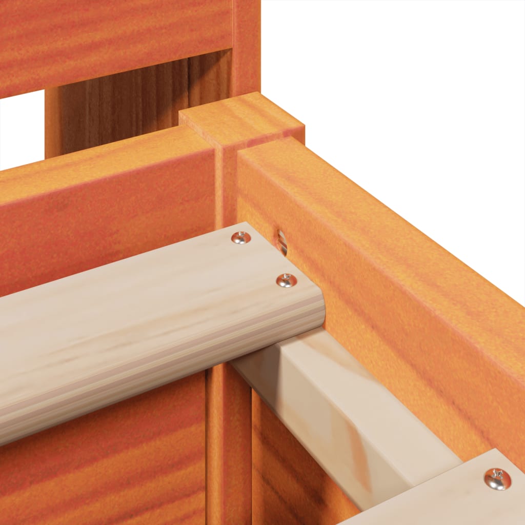 Σκελετός Κρεβ. Χωρίς Στρώμα Καφέ Κεριού 120x190 εκ Μασίφ Πεύκο