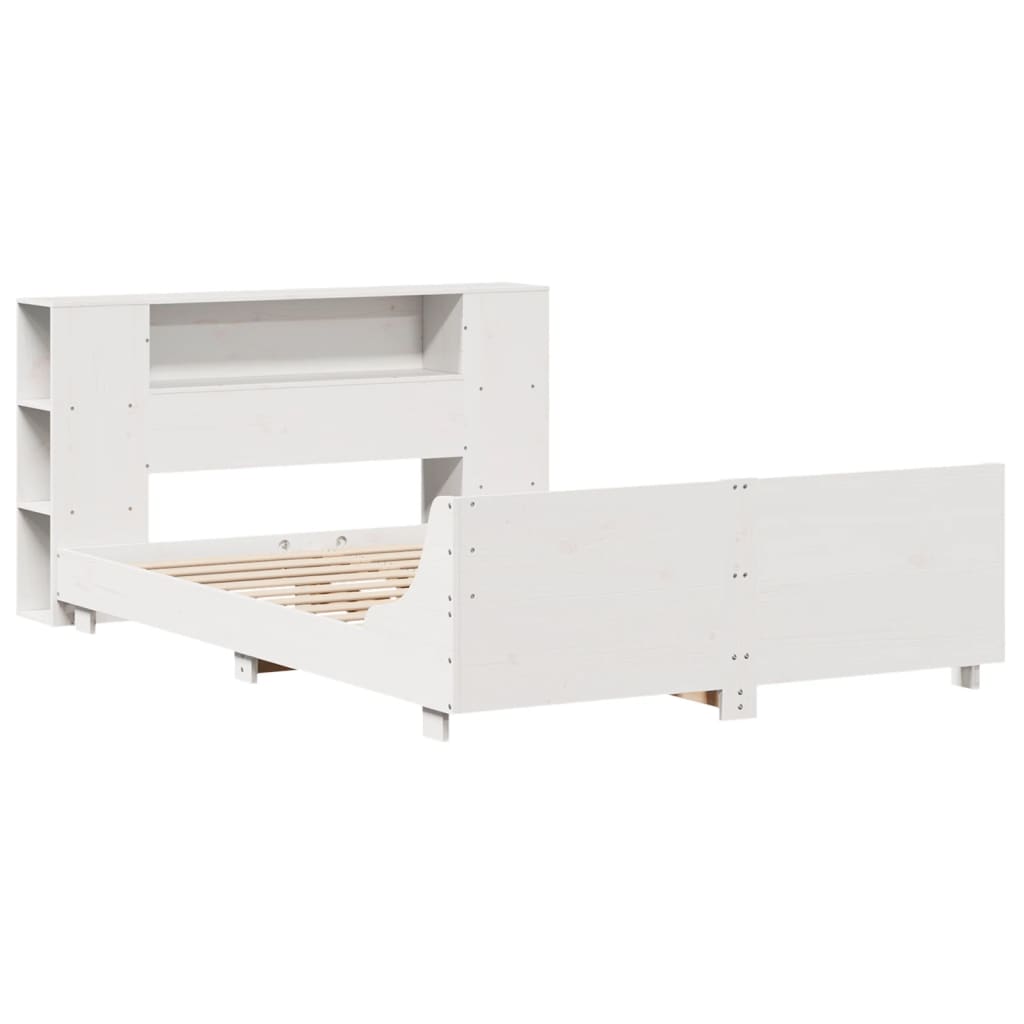 Σκελετός Κρεβ. Χωρίς Στρώμα Λευκό 150x200 εκ Μασίφ Πεύκο - Pakobazaar