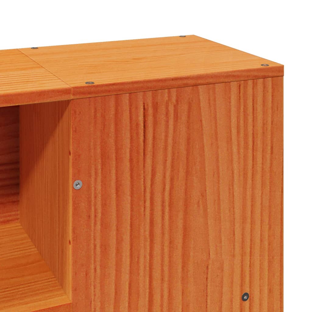 Σκελετός Κρεβατιού Χωρίς Στρώμα Καφέ 140x200 Μασίφ Ξύλο Πεύκου