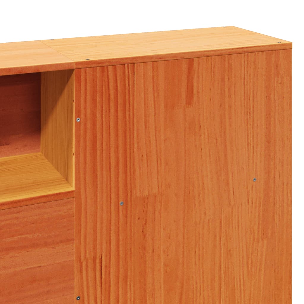 Σκελετός Κρεβ. Χωρίς Στρώμα Καφέ Κεριού 200x200 εκ Μασίφ Πεύκο