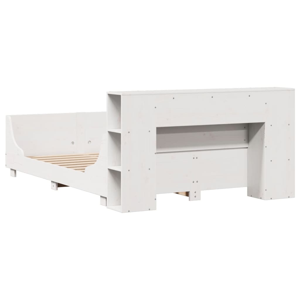 Σκελετός Κρεβ. Χωρίς Στρώμα Λευκό 160x200 εκ Μασίφ Πεύκο