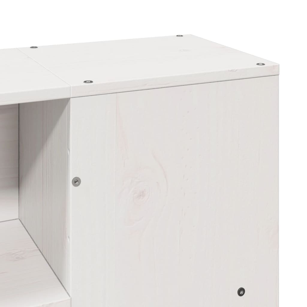 Σκελετός Κρεβ. Χωρίς Στρώμα Λευκό 140x190 εκ Μασίφ Πεύκο