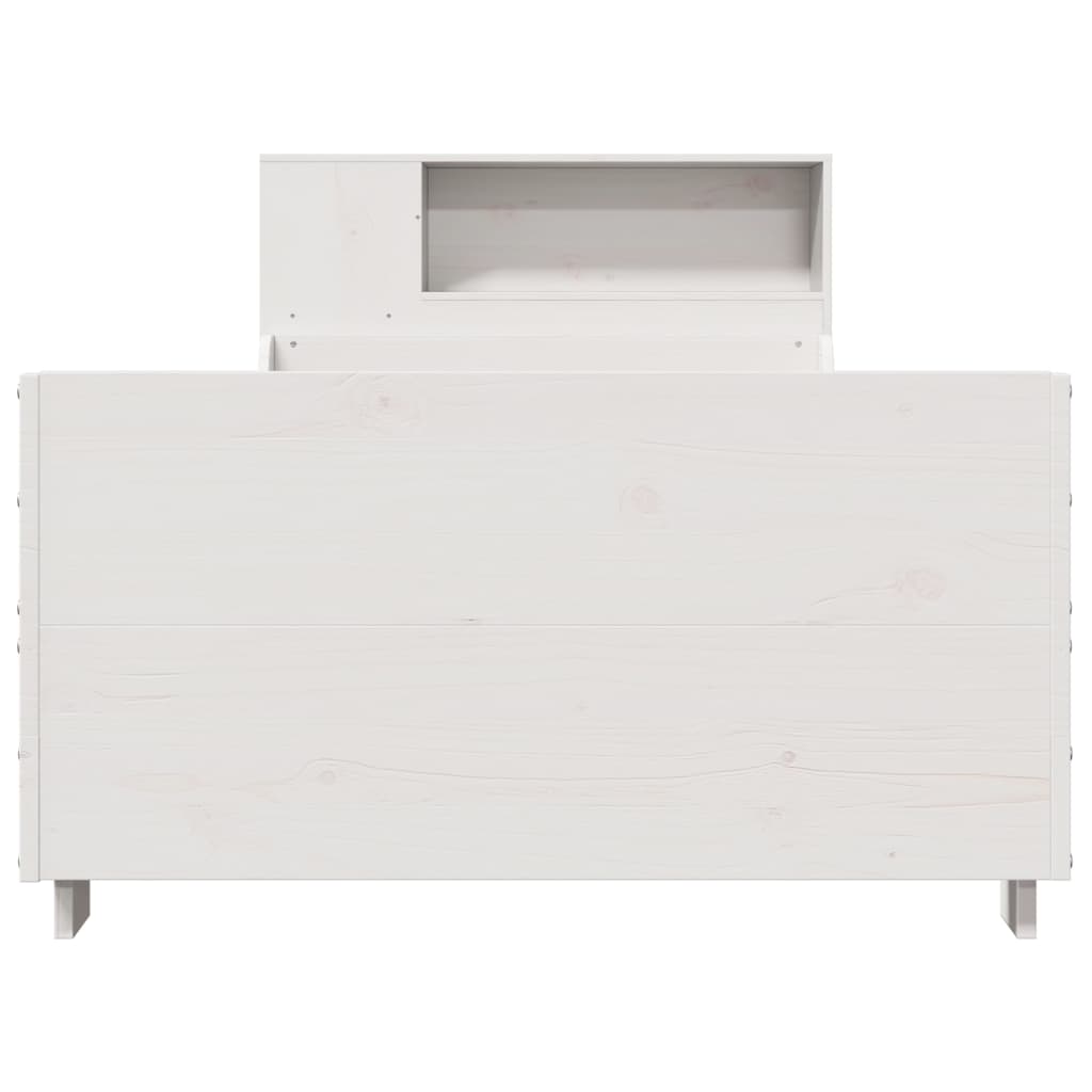 Σκελετός Κρεβ. Χωρίς Στρώμα Λευκό 90x200 εκ Μασίφ Πεύκο - Pakobazaar