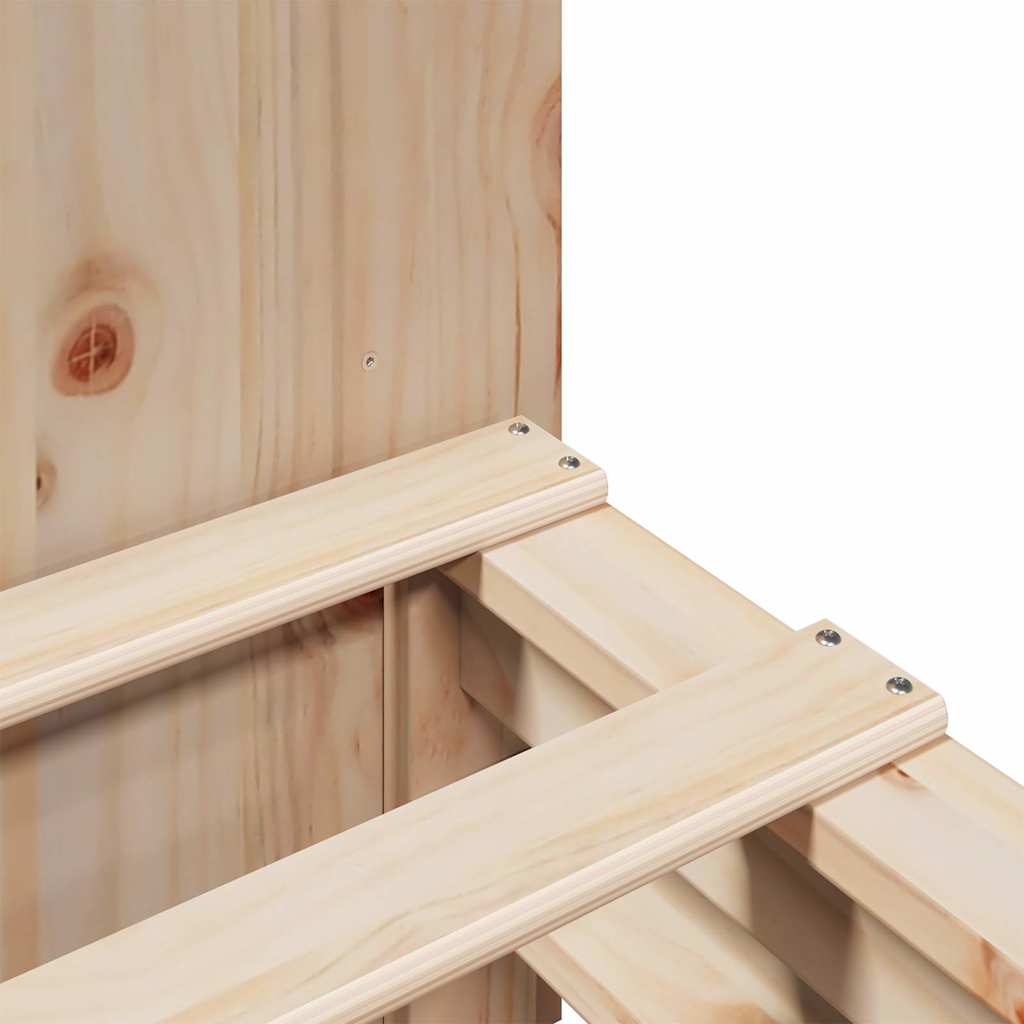 Κρεβάτι Βιβλιοθήκη Χωρίς Στρώμα 120x190 εκ Μασίφ Πεύκο