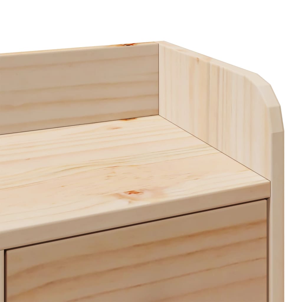 Κρεβάτι Βιβλιοθήκη Χωρίς Στρώμα 100x200 εκ. Μασίφ Ξύλο Πεύκο