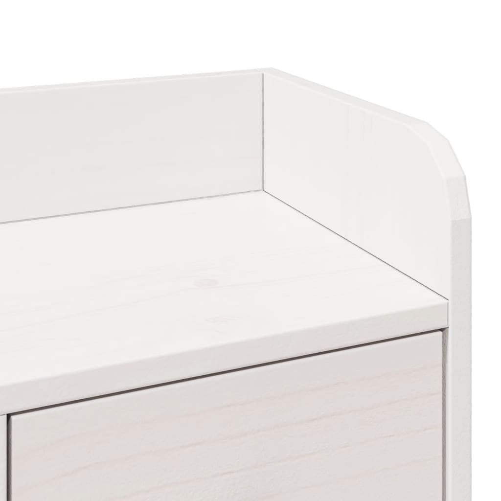 Κρεβάτι Βιβλιοθήκη Χωρίς Στρώμα 180x200 εκ Μασίφ Ξύλο Πεύκου