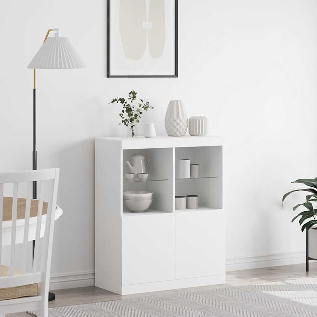 Sideboard Λευκό 81x37x100 cm Κατασκευασμένο ξύλο