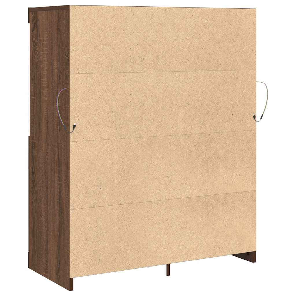 Μπουφές Καφέ Δρυς 81x37x100 εκ. από Επεξεργασμένο Ξύλο