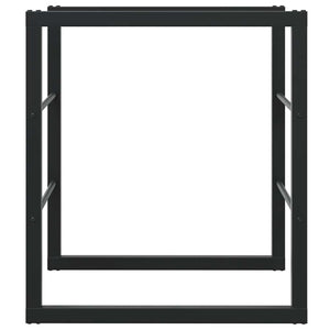 Ράφι Καυσόξυλων Μαύρο 55x30x61 εκ. Ατσάλινο