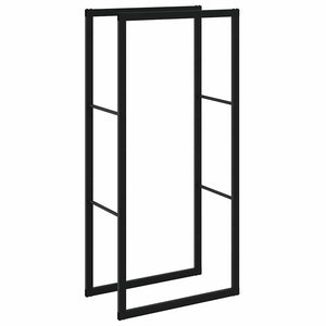 Ράφι Καυσόξυλων Μαύρο 55x30x116 εκ. Ατσάλινο