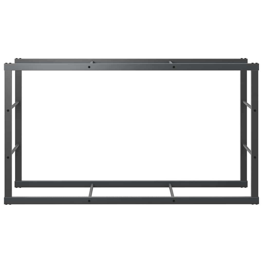 Ράφι Καυσόξυλων Μαύρο 110x30x61 εκ. Ατσάλινο - Pakobazaar