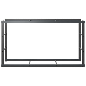 Ράφι Καυσόξυλων Μαύρο 110x30x61 εκ. Ατσάλινο - Pakobazaar