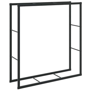 Ράφι Καυσόξυλων Μαύρο 110x30x116 εκ. Ατσάλινο