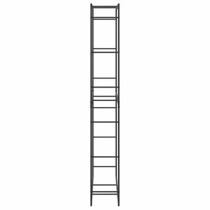 Ράφι για καυσόξυλα Μαύρο 100x30x209 cm Χάλυβας - Pakobazaar