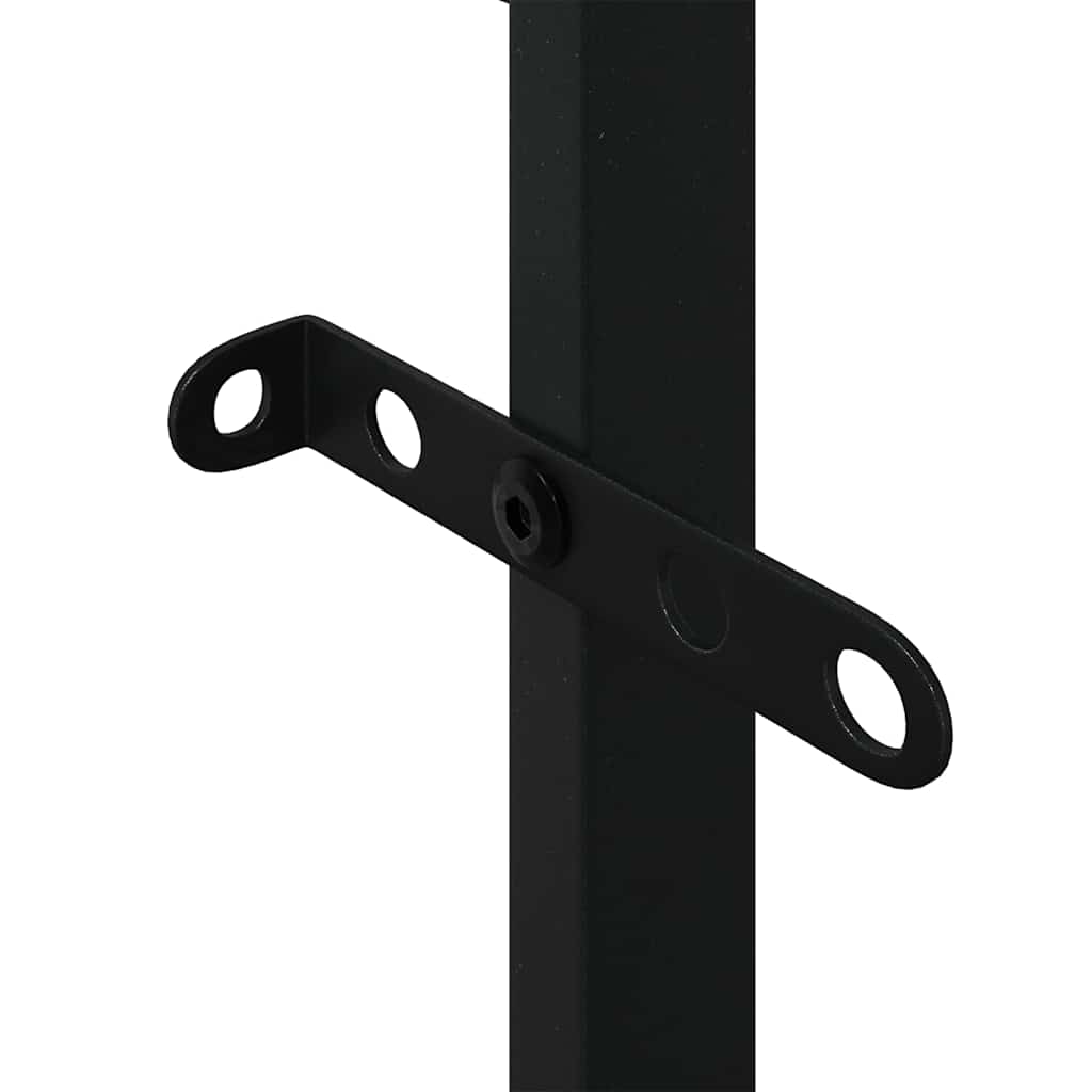 Ράφι για καυσόξυλα Μαύρο 100x30x209 cm Χάλυβας - Pakobazaar