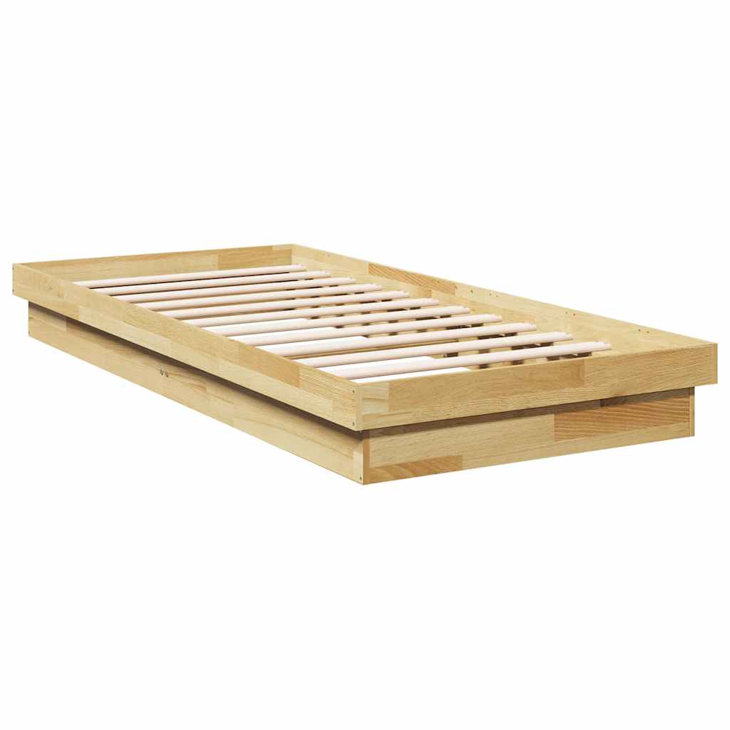 Πλαίσιο κρεβατιού χωρίς στρώμα 100x200 cm μασίφ ξύλο δρυός