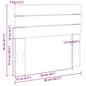 κεφαλάρι 80 cm μασίφ ξύλο δρυς