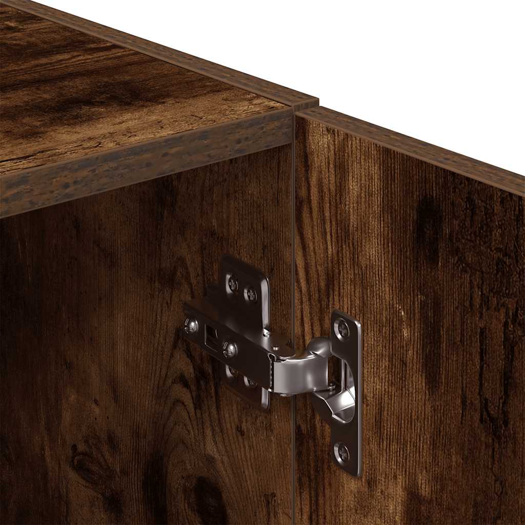 Σετ Ντουλάπια Κουζίνας 2 τεμ. Καπνιστή Δρυς Επεξεργασμένο Ξύλο