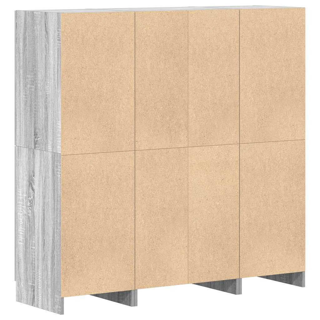 Σετ Ντουλάπια Κουζίνας 3 τεμ. Γκρι Sonoma Επεξεργασμένο Ξύλο