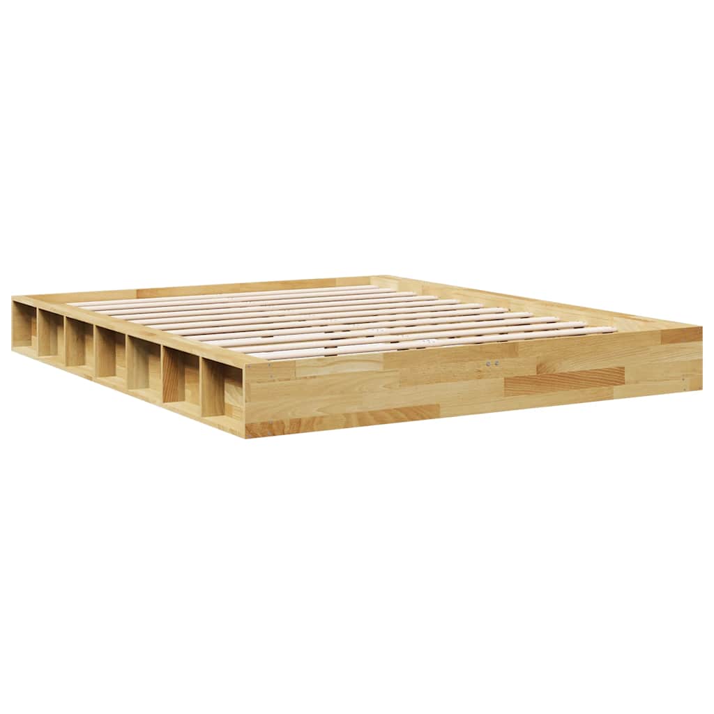 Πλαίσιο κρεβατιού χωρίς στρώμα 140x200 cm μασίφ ξύλο δρυς