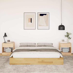 Πλαίσιο κρεβατιού χωρίς στρώμα 150x200 cm μασίφ ξύλο δρυς
